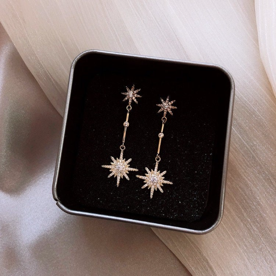 Starburst Crystal Dangle Earring
