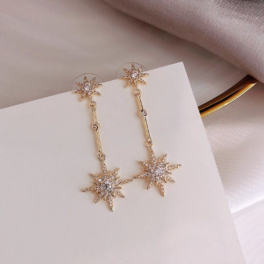 Starburst Crystal Dangle Earring