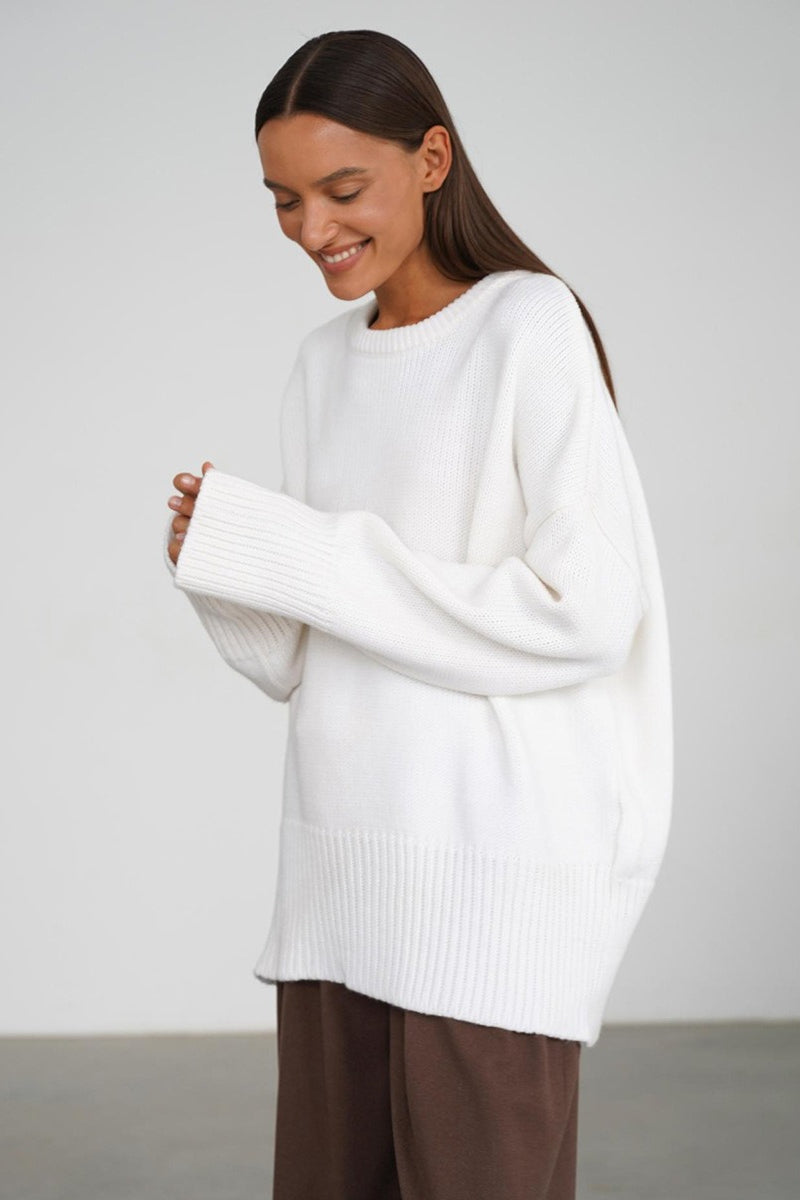 Casual Solid Pullover Sweater