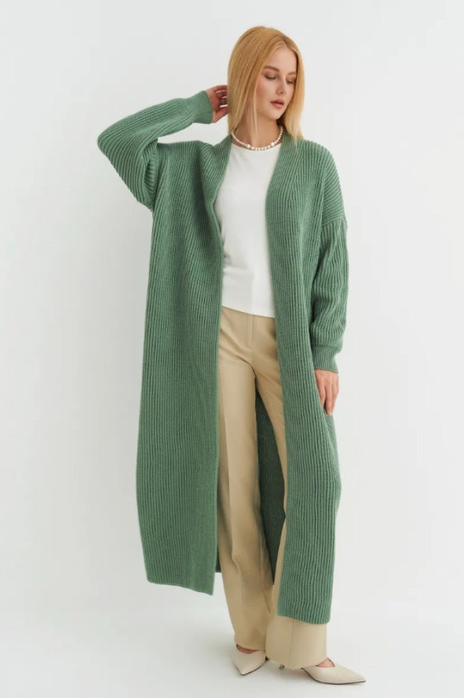 Oversized Long Knit Cardigan