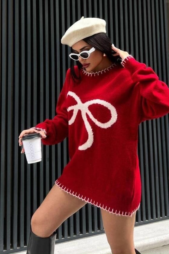 Bow Detail Pullover Sweater
