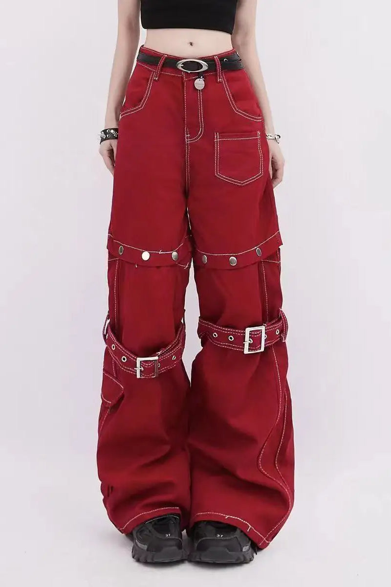 Streetwear Detachable Wide Leg Jean
