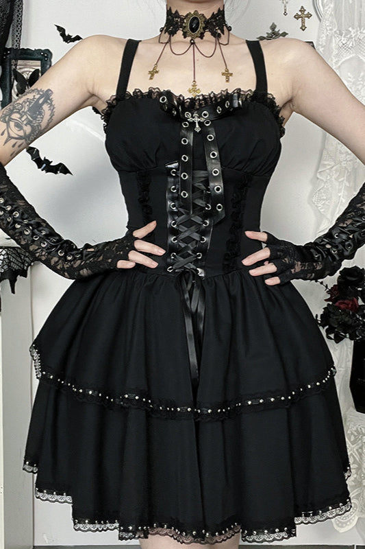 Strap Dress Cover Gothic Dress