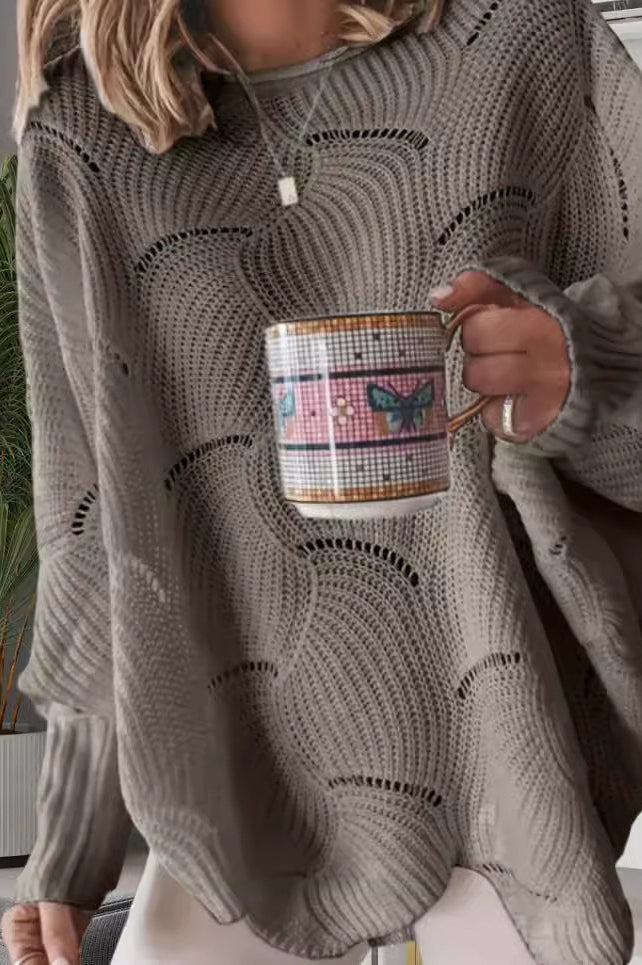 Loose Crochet Knit Sweater