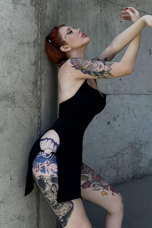 Bareback Bodycon Gothic Dress