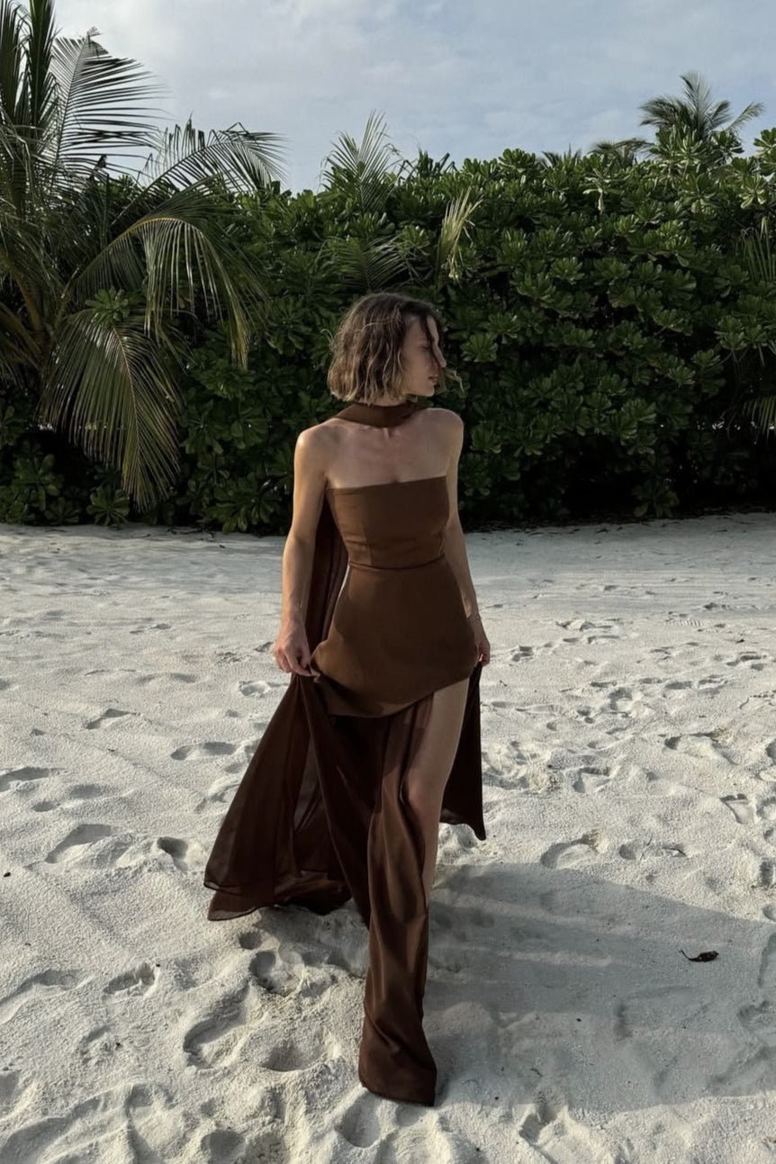 Refined Strapless Sleeveless Maxi Dress