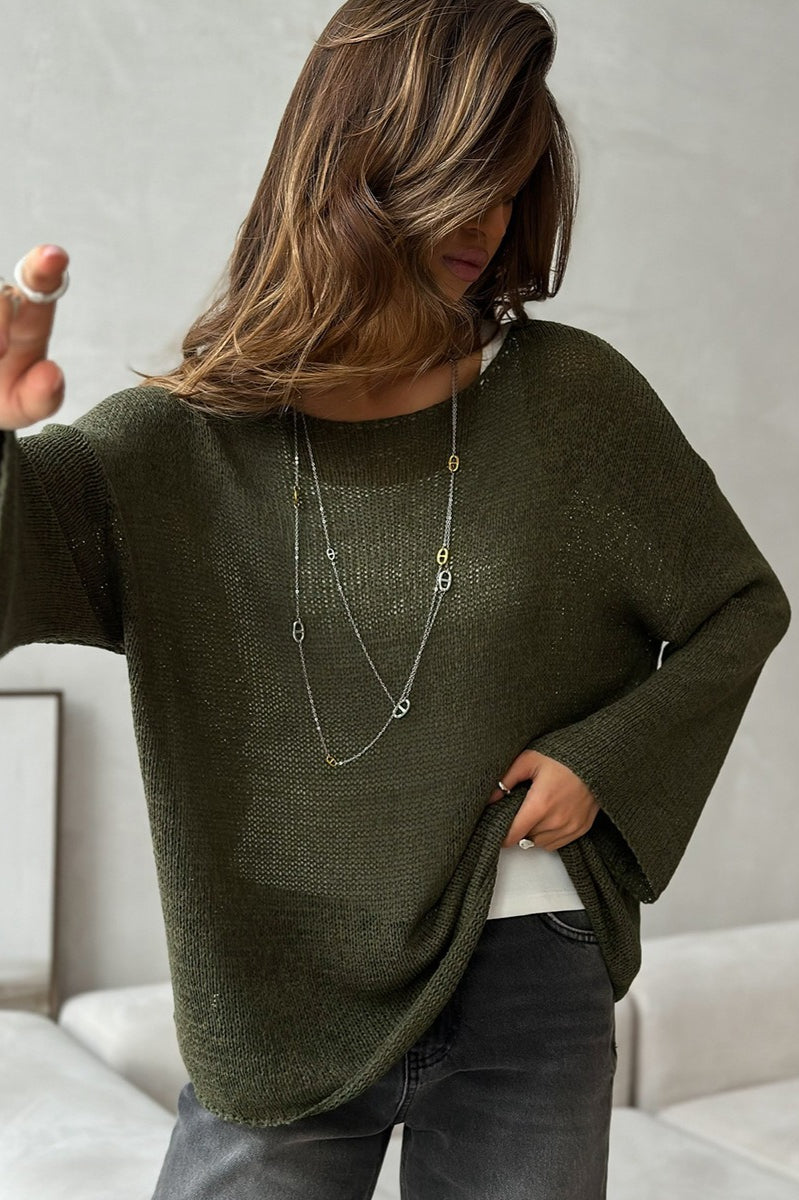 Breezy Hollow Knit Pullover Sweater