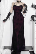 Cowl Neck Spider Gothic Dress