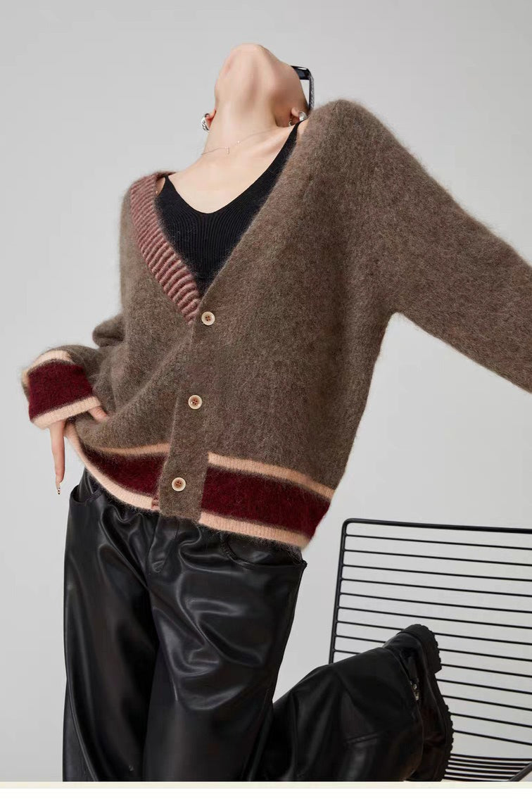 Long Sleeve Colorblock Striped Sweater