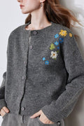 Floral Embroidery Knit Sweater
