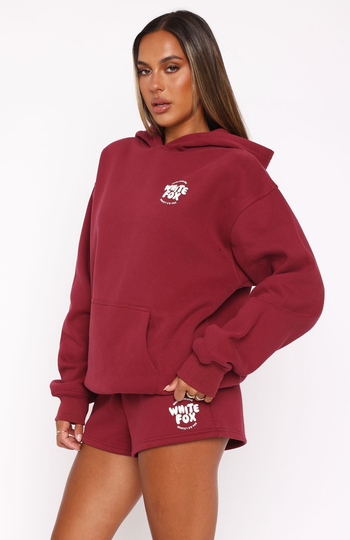 With Love For You Burgundy Hoodie