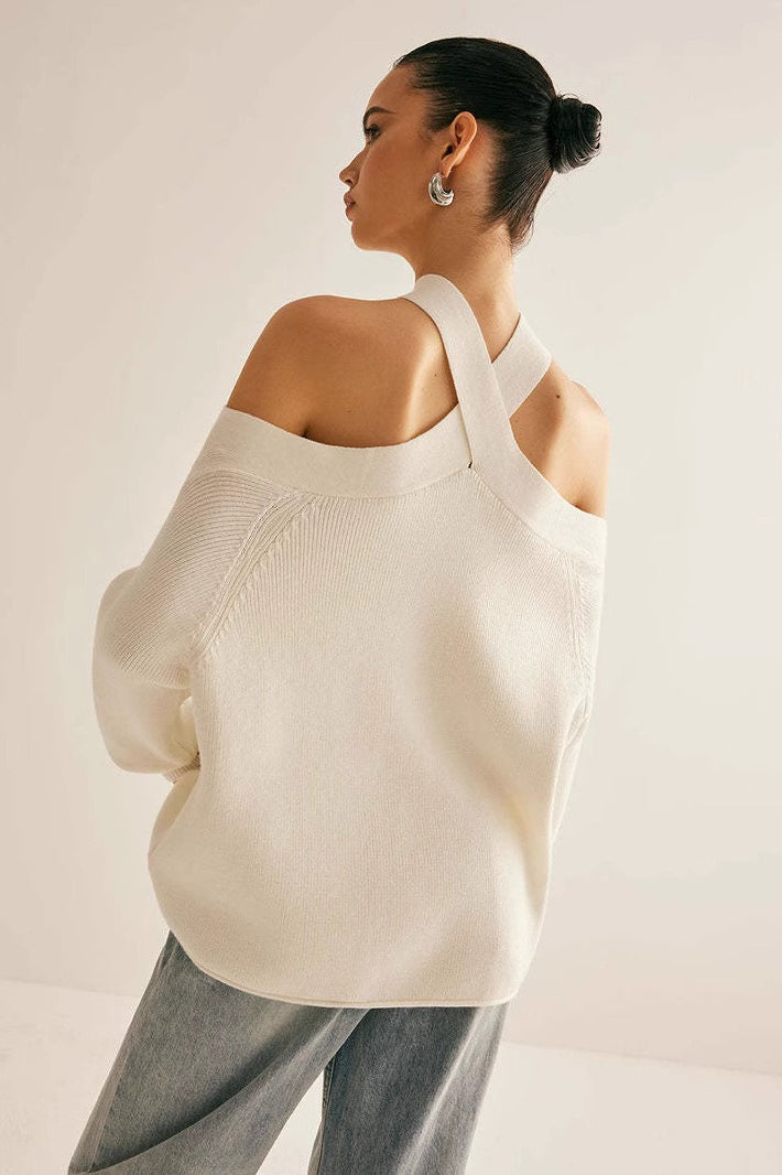 Trendy Pullover Off Shoulder Sweater