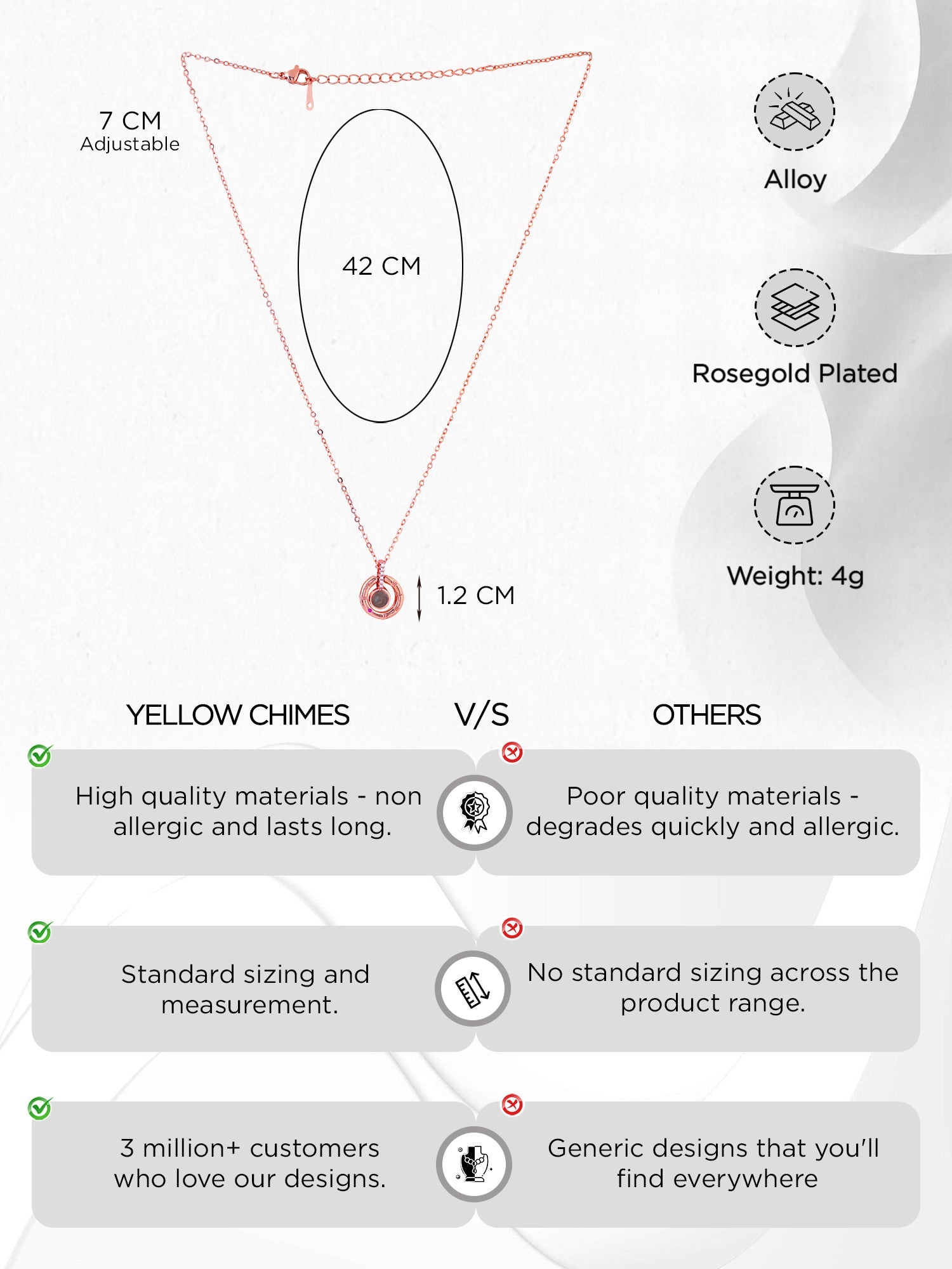 Rose Gold I Love You Pendant Necklace