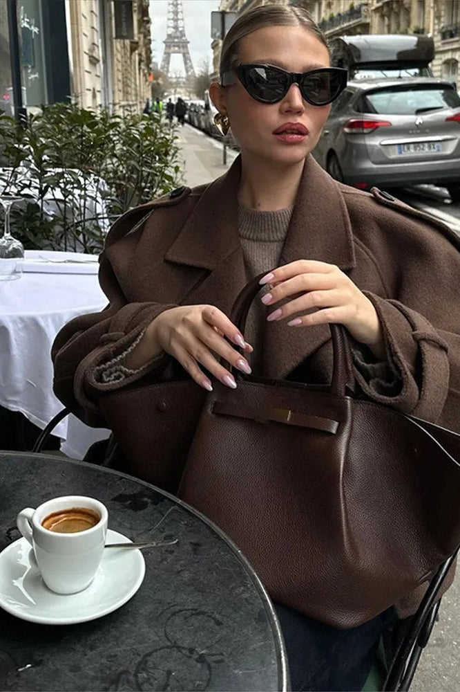 Vintage Lapel Wool Coat