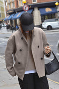 Retro Style Woolen Office Coat