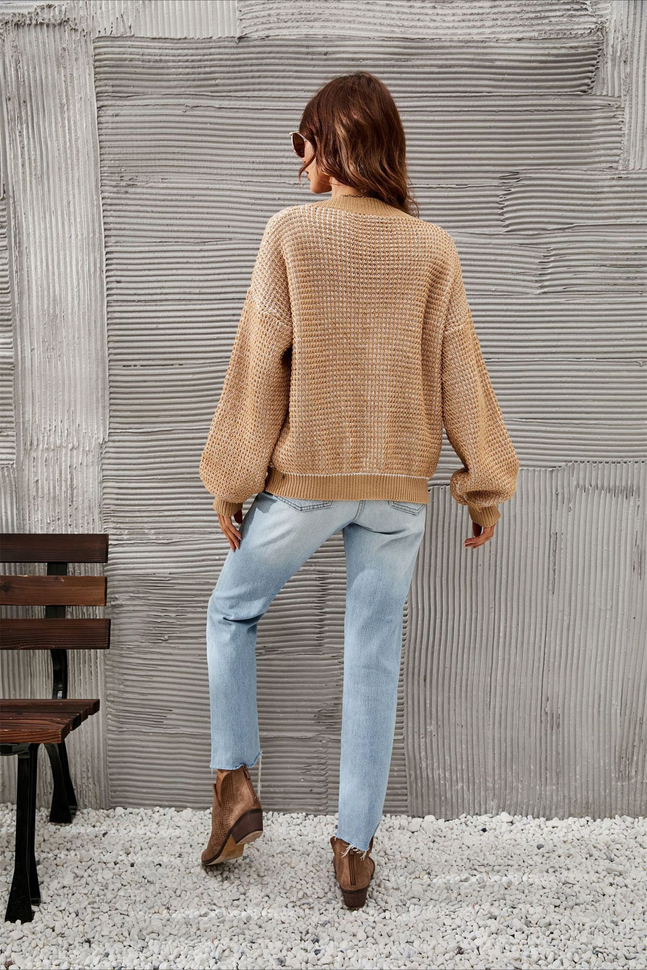 Plus Size Mesh Knit Cardigan