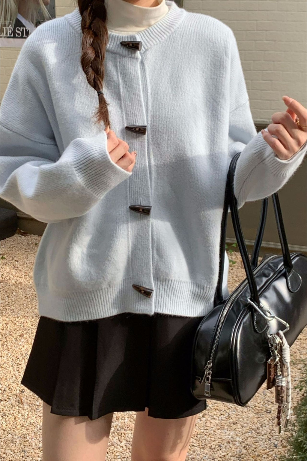 Retro Toggle Short Knit Cardigan
