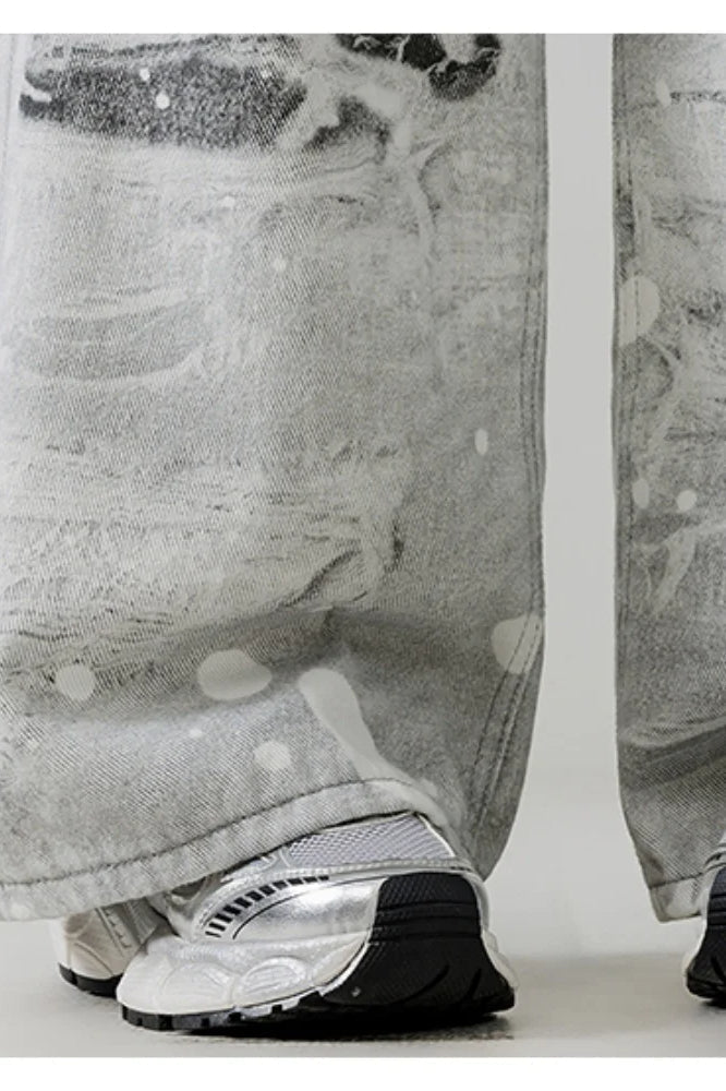 Metal Chain Straight Leg Jean