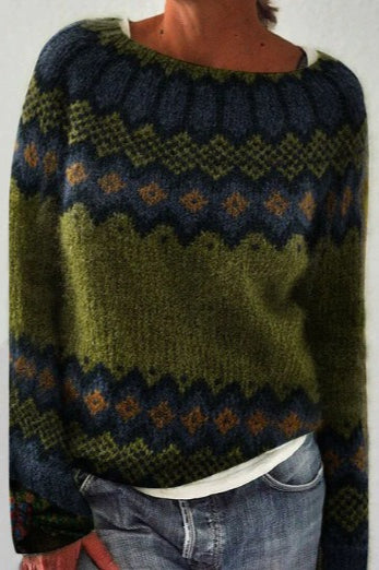 Stylish Color Block Pullover Sweater