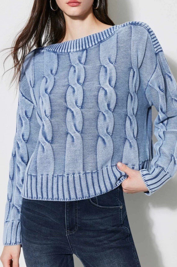 Classic Cable Off Shoulder Sweater