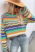Casual Colorblock Knitted Sweater