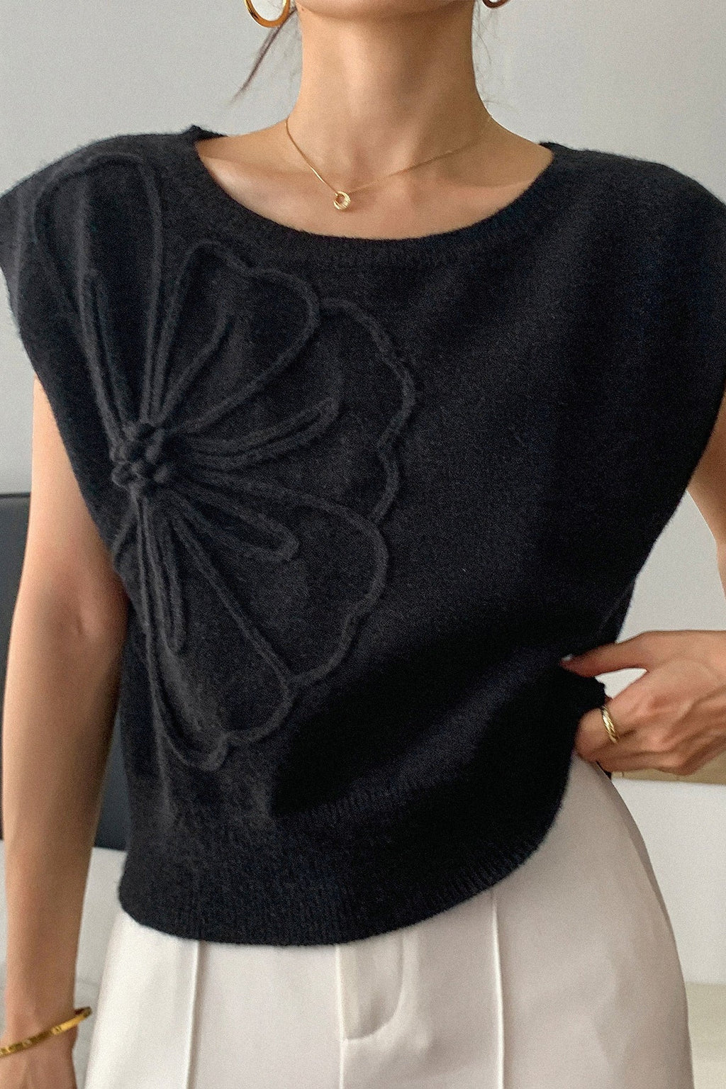 Casual Short Sleeve Minimal Sweater