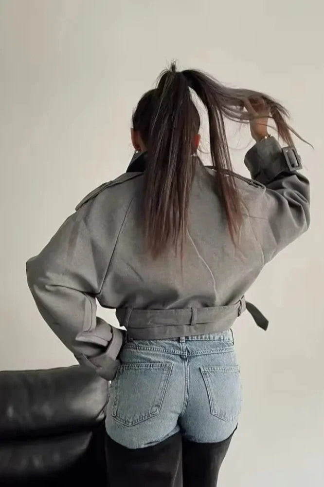 Washed Patchwork Slim Denim Jean