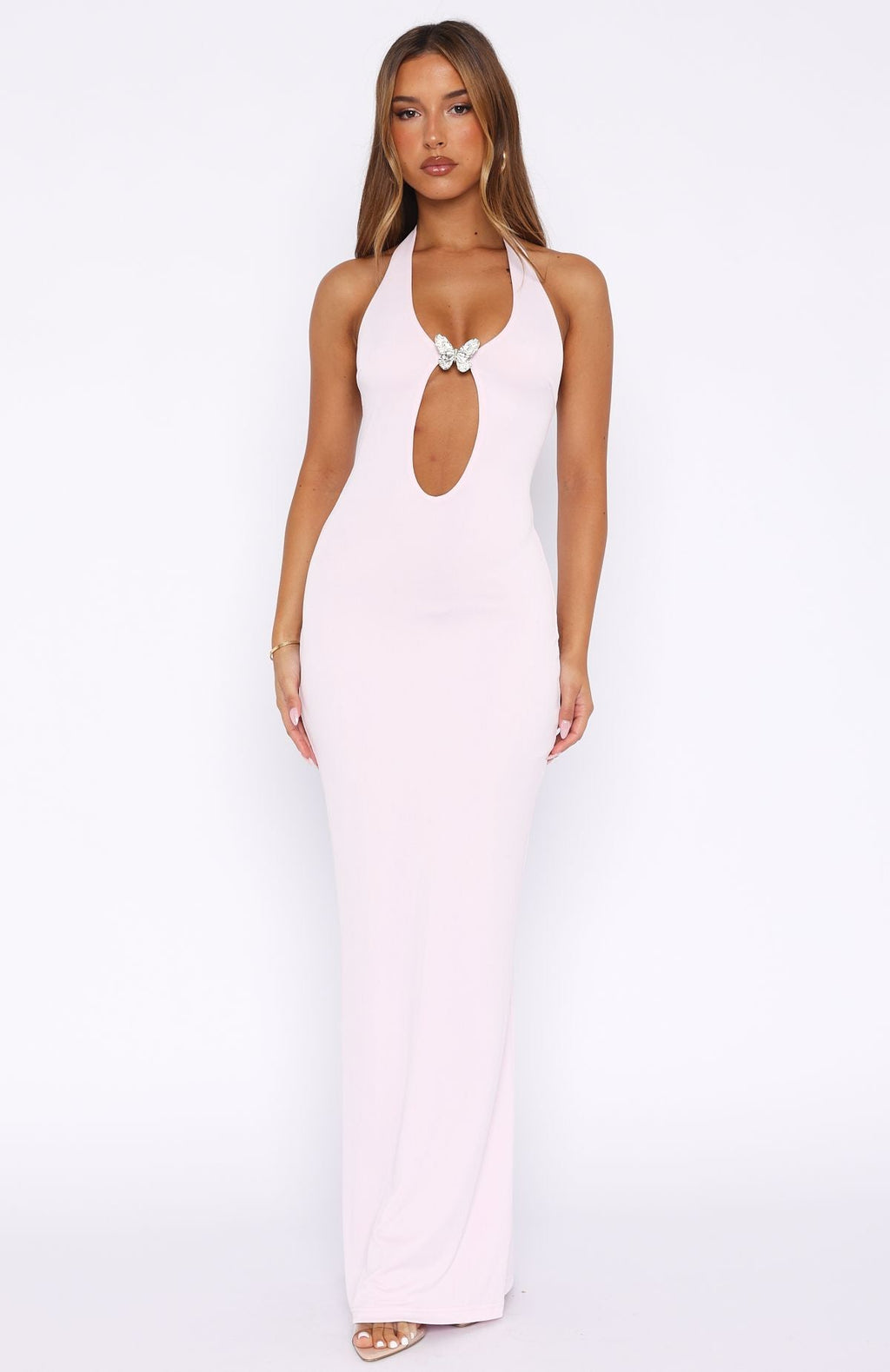 Baby Pink Never Be Friends Maxi Dress