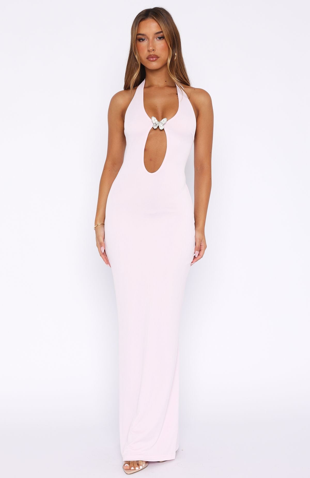 Baby Pink Never Be Friends Maxi Dress