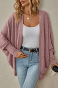 Autumn Winter Plain Midi Knit Cardigan