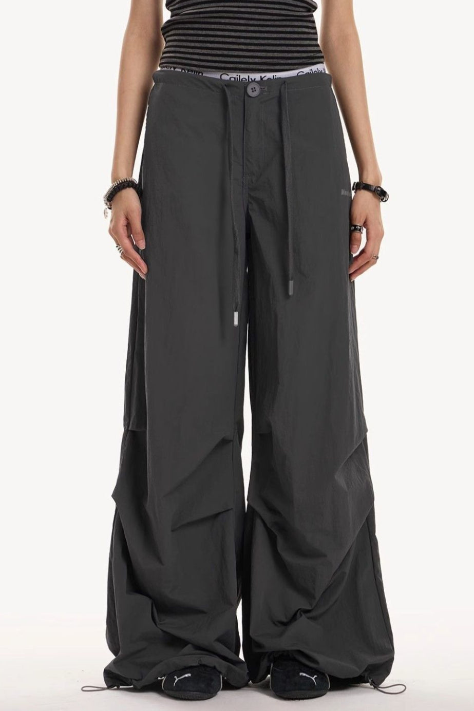 Y2K Retro Gray Military Pant