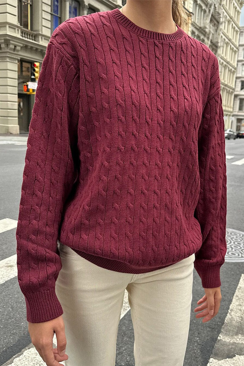 Minimal Solid Long Sleeve Sweater