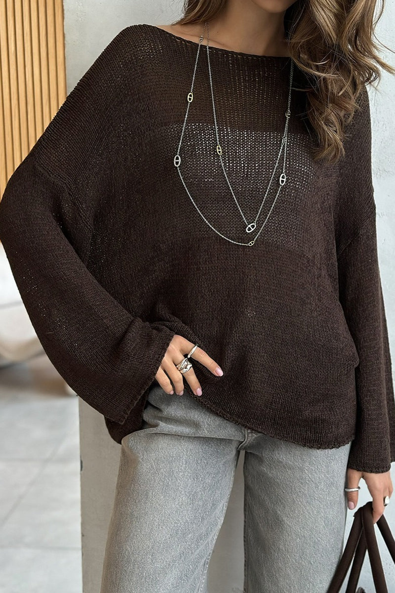 Breezy Hollow Knit Pullover Sweater