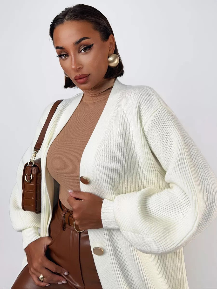 Simple Relaxed Knit Cardigan