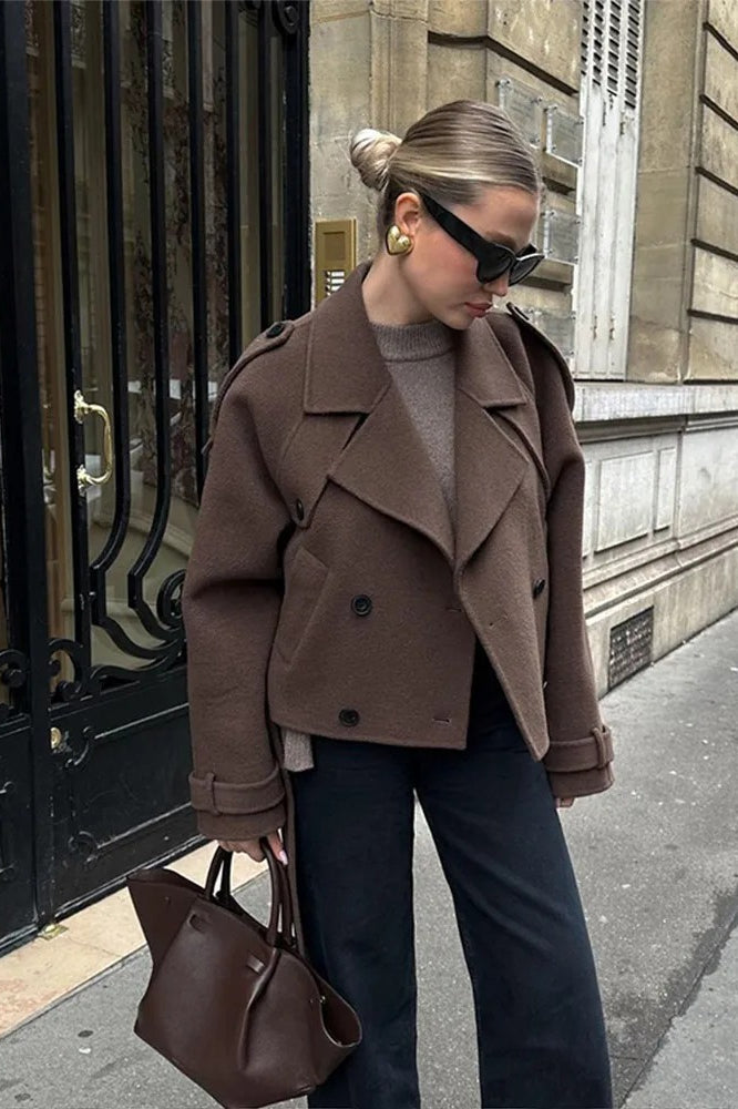 Vintage Lapel Wool Coat