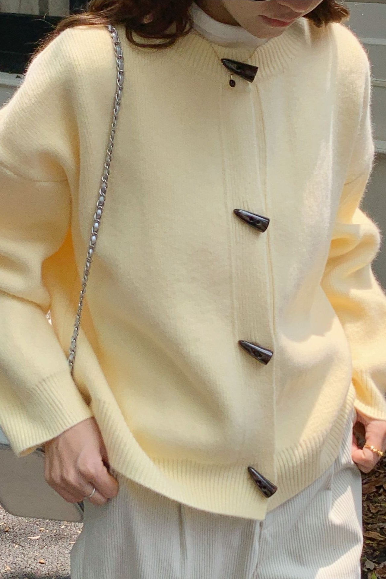 Retro Toggle Short Knit Cardigan
