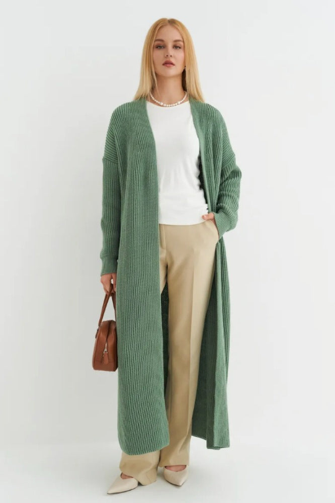Oversized Long Knit Cardigan