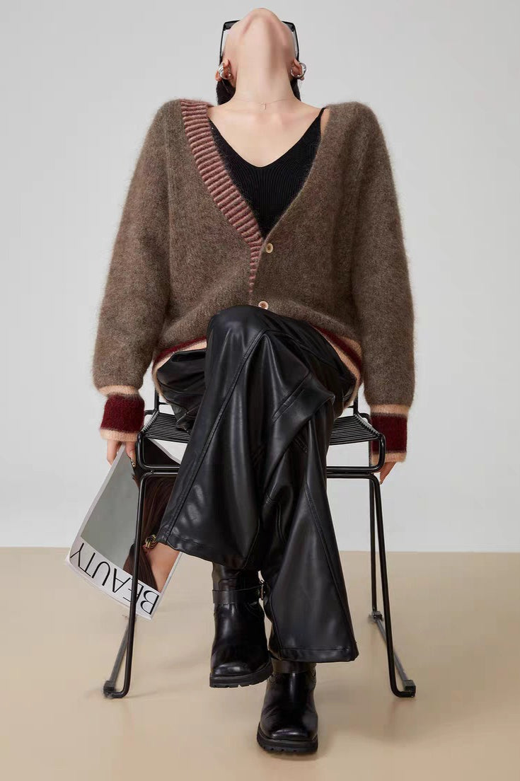 Long Sleeve Colorblock Striped Sweater