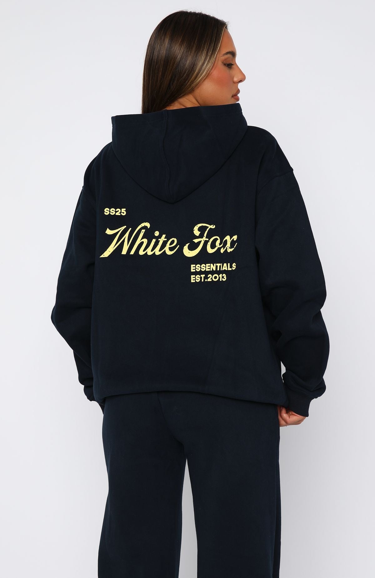 Good Life Back Graphic Oversized Navy Hoodie