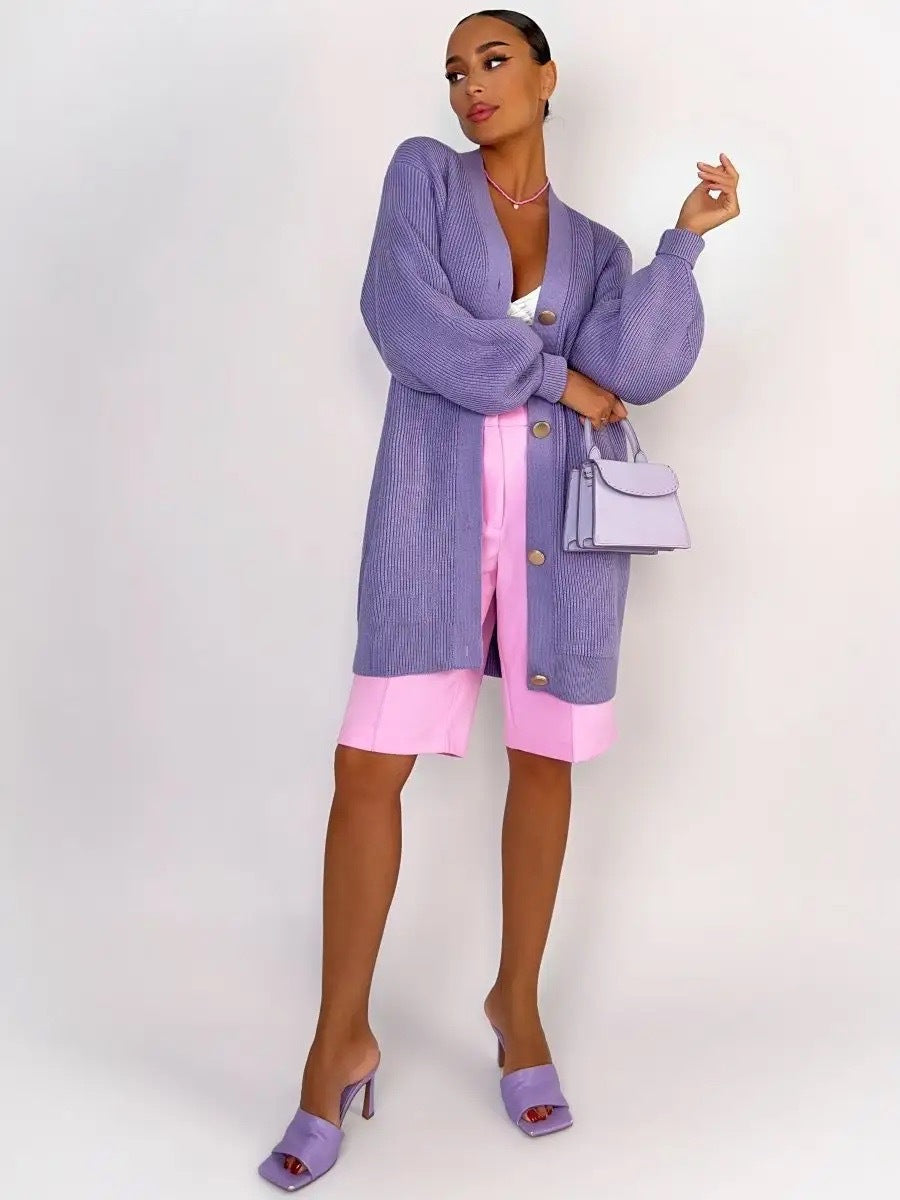 Simple Relaxed Knit Cardigan