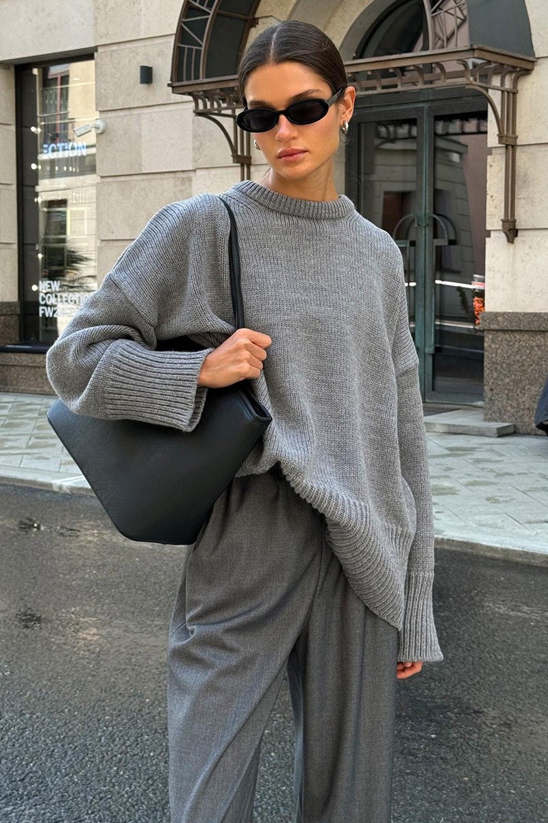 Casual Solid Pullover Sweater