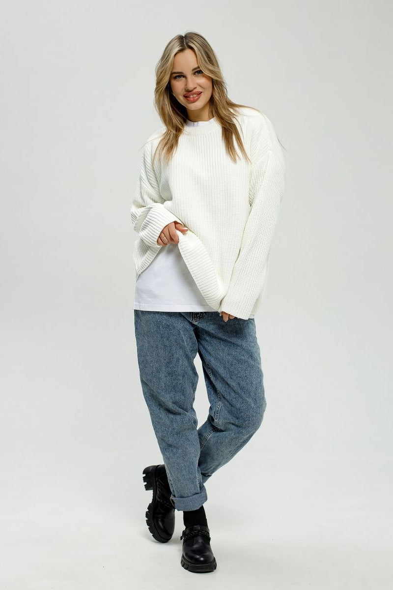 Relaxed Pullover Knit Sweater