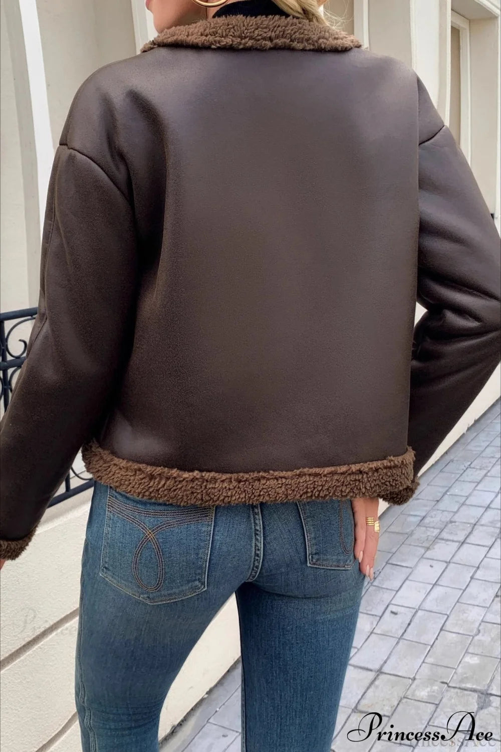 Fleece Collar Warm Trendy Casual Coat