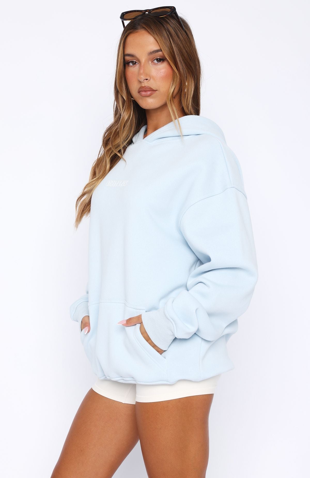 Take A Guess Baby Blue Hoodie