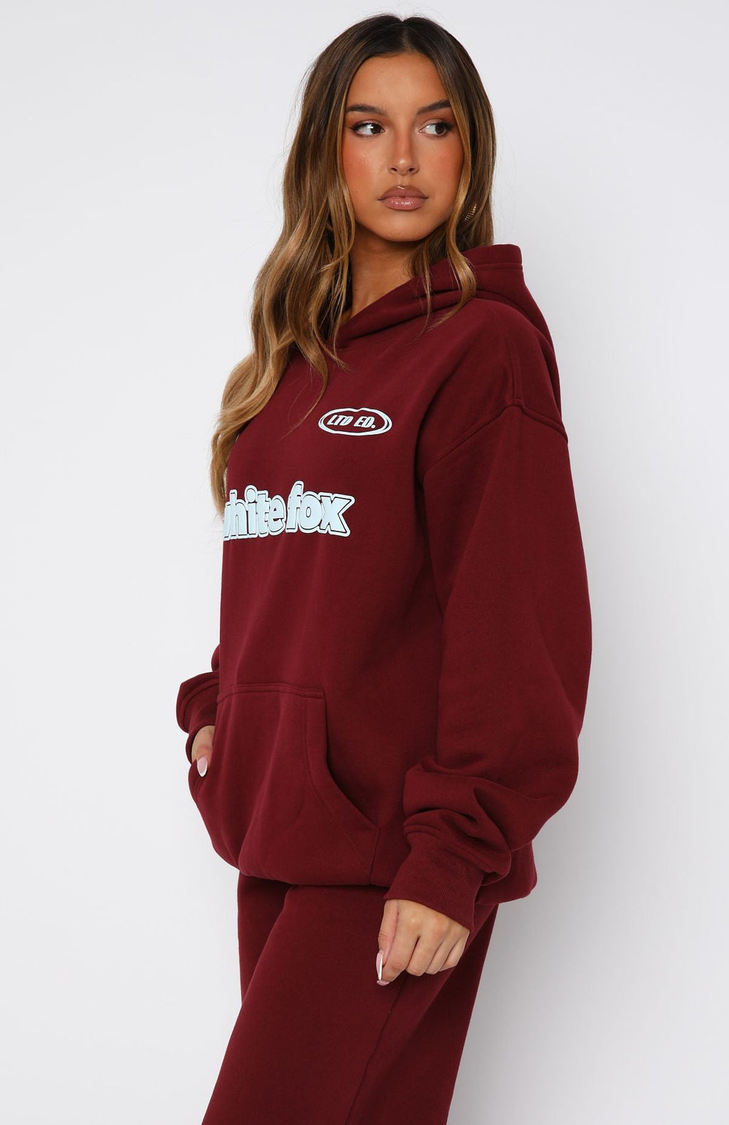Ready To Go Oversized Burgundy Hoodie