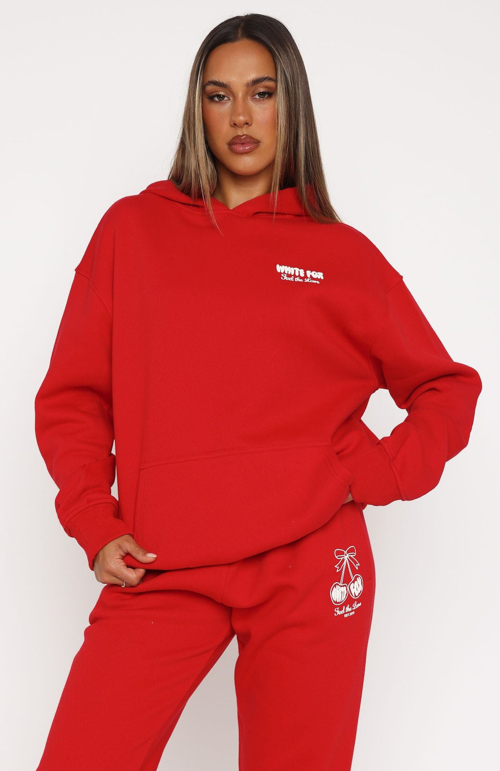 Love Life Oversized Red Hoodie