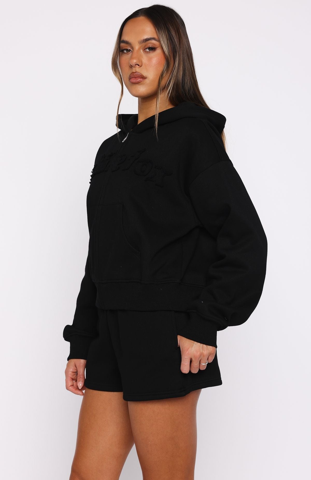 From Archives Lexi Boxy Black Hoodie