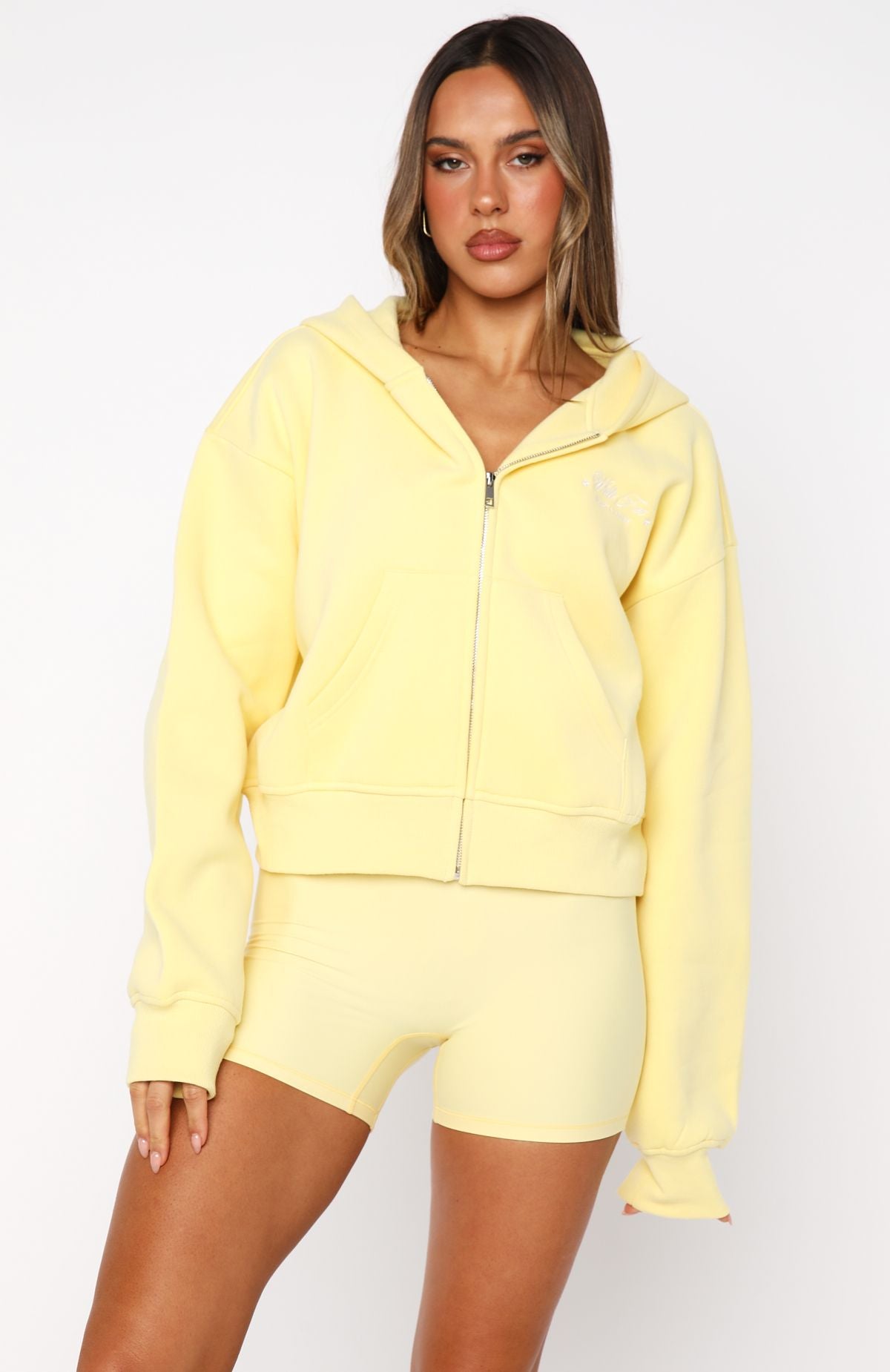 Just Try Again Boxy Honey Hoodie