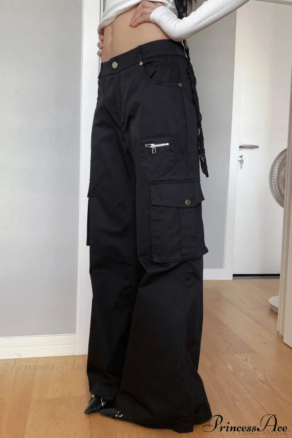 High Waist Loose Multi-Pocket Pant