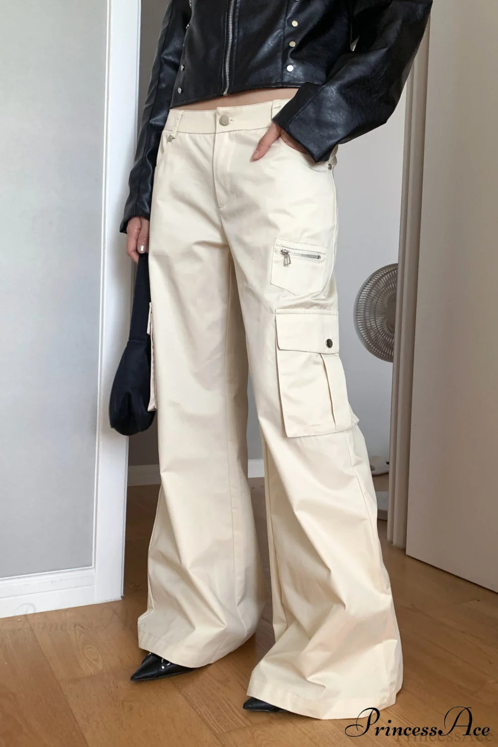 High Waist Loose Multi-Pocket Pant